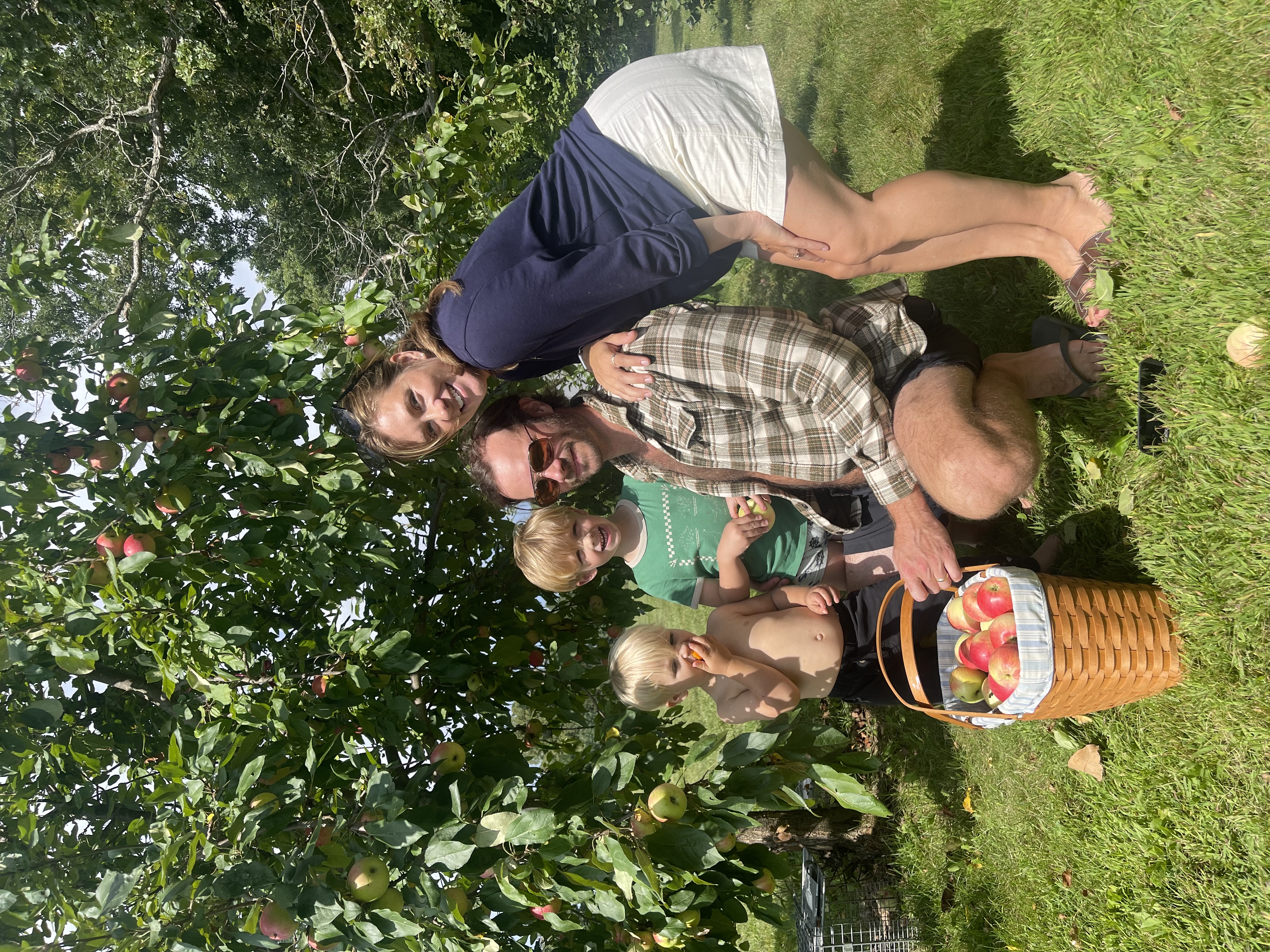 Adam Moen family apple picking